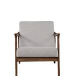 Transitional Accent Chair Medium Brown Frame Light Grey Cushions 11 Transitional Accent Chair Medium Brown Frame Light Grey Cushions