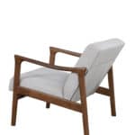 Transitional Accent Chair Medium Brown Frame Light Grey Cushions 16 Transitional Accent Chair Medium Brown Frame Light Grey Cushions