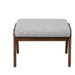 Medium Brown Transitional Footrest with Light Grey Cushion 6 Medium Brown Transitional Footrest with Light Grey Cushion