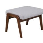 Medium Brown Transitional Footrest with Light Grey Cushion 7 Medium Brown Transitional Footrest with Light Grey Cushion