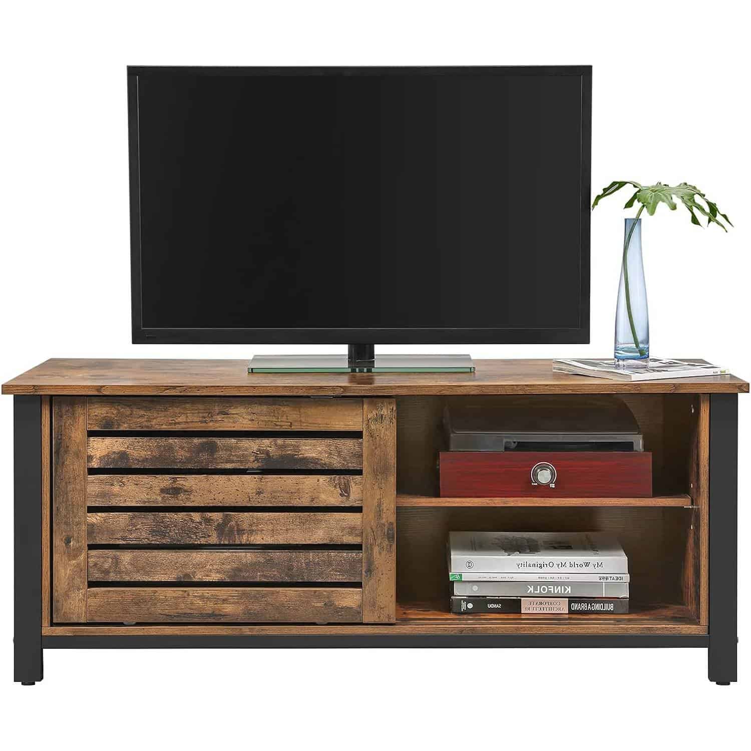 Farmhouse TV Stand with Sliding Doors for TVs up to 50-in 1 Farmhouse TV Stand with Sliding Doors for TVs up to 50-in