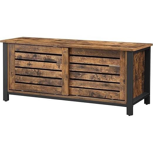 Farmhouse TV Stand with Sliding Doors for TVs up to 50-in 2 Farmhouse TV Stand with Sliding Doors for TVs up to 50-in - Image 2