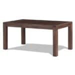 Solid Wood Rustic Brown Farmhouse Dining Table Seats Six 5 Solid Wood Rustic Brown Farmhouse Dining Table Seats Six