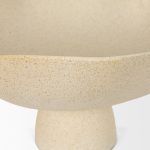 Radka Beige Textured Large Metal Decorative Bowl