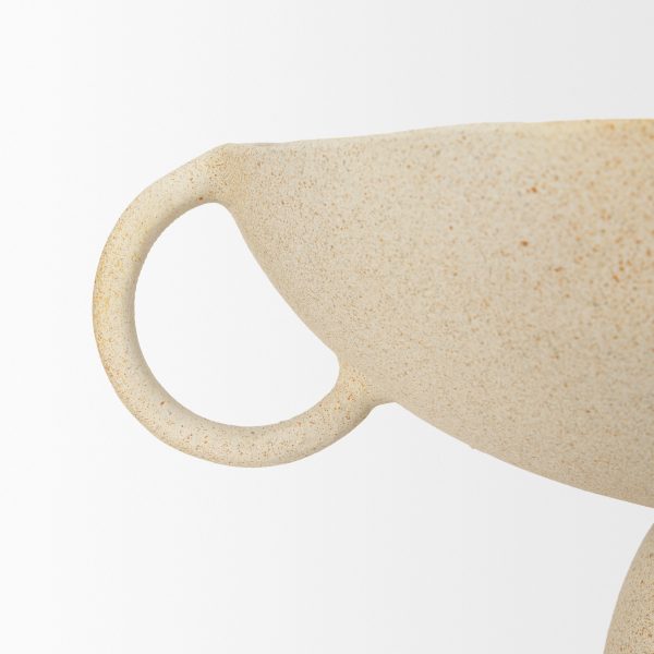Radka Beige Textured Large Metal Decorative Bowl 8