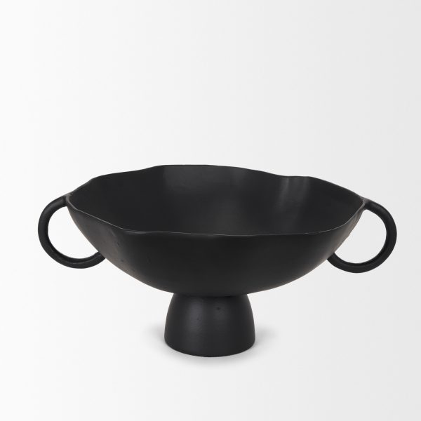 Radka Large Matte Black Metal Decorative Bowl 3