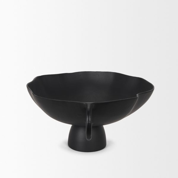 Radka Large Matte Black Metal Decorative Bowl 4