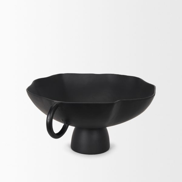 Radka Large Matte Black Metal Decorative Bowl 5