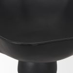 Radka Large Matte Black Metal Decorative Bowl