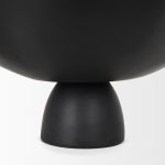 Radka Large Matte Black Metal Decorative Bowl