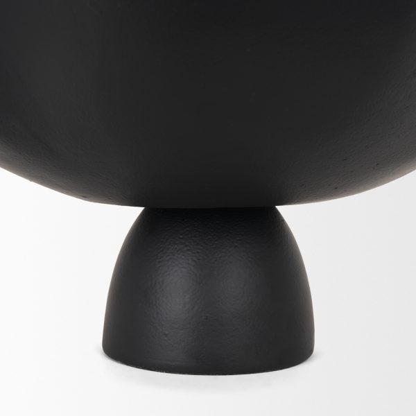 Radka Large Matte Black Metal Decorative Bowl 9