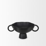 Radka Small Matte Black Metal Decorative Bowl