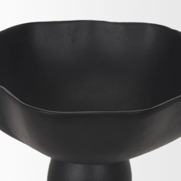 Radka Small Matte Black Metal Decorative Bowl 6