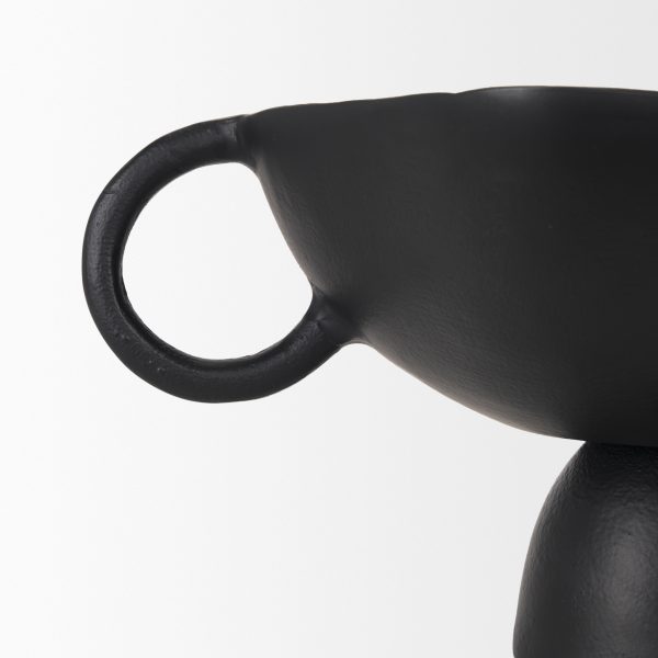 Radka Small Matte Black Metal Decorative Bowl 8