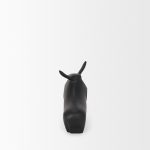 Radu Small Matte Black Metal Bull Decorative Object