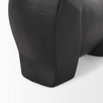 Radu Small Matte Black Metal Bull Decorative Object