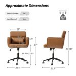 Rae Camel Mid-Century Modern Ergonomic Swivel Office Chair 10 Rae Camel Mid-Century Modern Ergonomic Swivel Office Chair