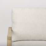 Raeleigh 28.0L x 34.1W x 34.4H Cream Fabric W/Light Brown Wood Accent Chair