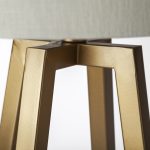 Raelynn (29"H) White-Linen Drum Shade w/ Gold Metal Frame Table Lamp