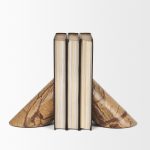 Rahima Brown Forest Marble Angled Bookends