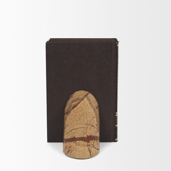 Rahima Brown Forest Marble Angled Bookends 3