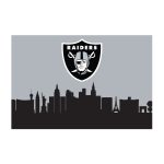 Raiders Cityscape 2x3 Washable Rug NFL Hometown Pride