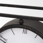 Raisa Black w/ Gold Antiquing Metal Table Clock