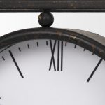 Raisa Black w/ Gold Antiquing Metal Table Clock