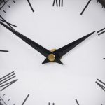 Raisa Black w/ Gold Antiquing Metal Table Clock
