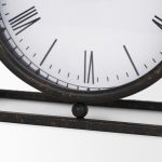 Raisa Black w/ Gold Antiquing Metal Table Clock