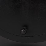 Raja Matte Black Metal w/ Wood Table Clock