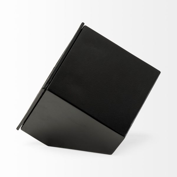 Ralph II Black Metal Cube Table Clock 5