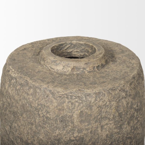 Rama Large Gray Paper Mache Floor Vase 3