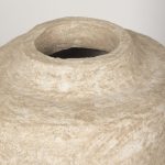 Rama Small Beige Paper Mache Floor Vase