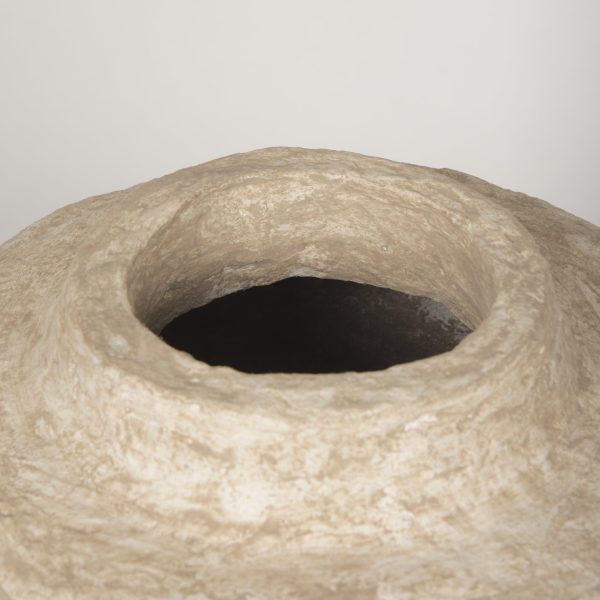Rama Small Beige Paper Mache Floor Vase 5