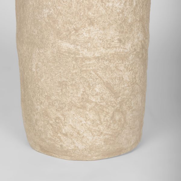 Rama Small Beige Paper Mache Floor Vase 7
