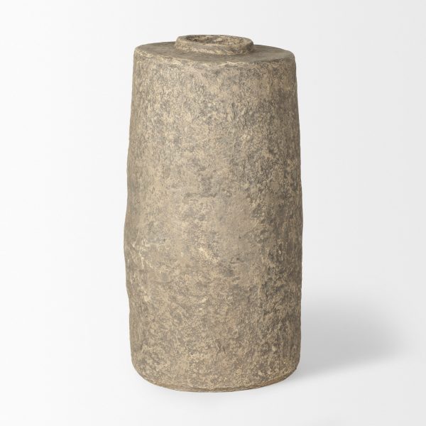 Rama Small Gray Paper Mache Floor Vase 4