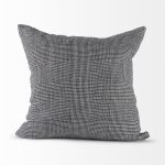 Ramone 20 x 20 Black and White Fabric Decorative Pillow Cover