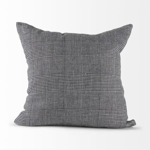 Ramone 20 x 20 Black and White Fabric Decorative Pillow Cover 3