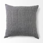 Ramone 20 x 20 Black and White Fabric Decorative Pillow Cover