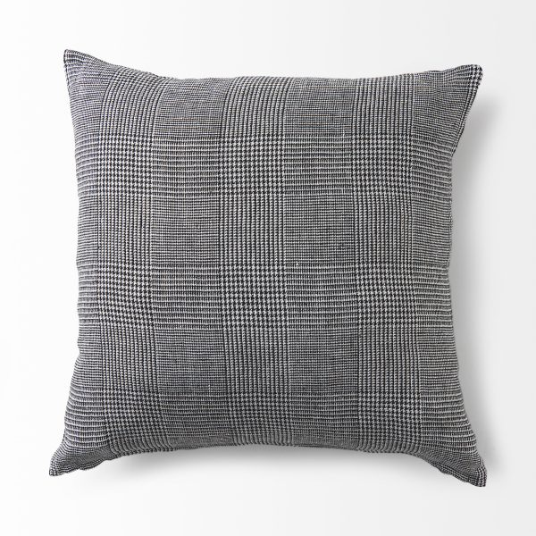Ramone 20 x 20 Black and White Fabric Decorative Pillow Cover 4