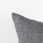 Ramone 20 x 20 Black and White Fabric Decorative Pillow Cover
