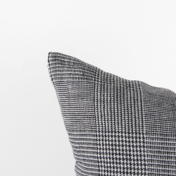 Ramone 20 x 20 Black and White Fabric Decorative Pillow Cover 5