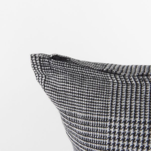 Ramone 20 x 20 Black and White Fabric Decorative Pillow Cover 7