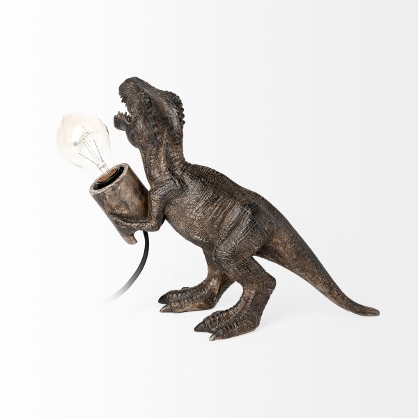 Raptor 10.6H Dark Tone Resin Tyrannosaurus Rex Table Lamp 3