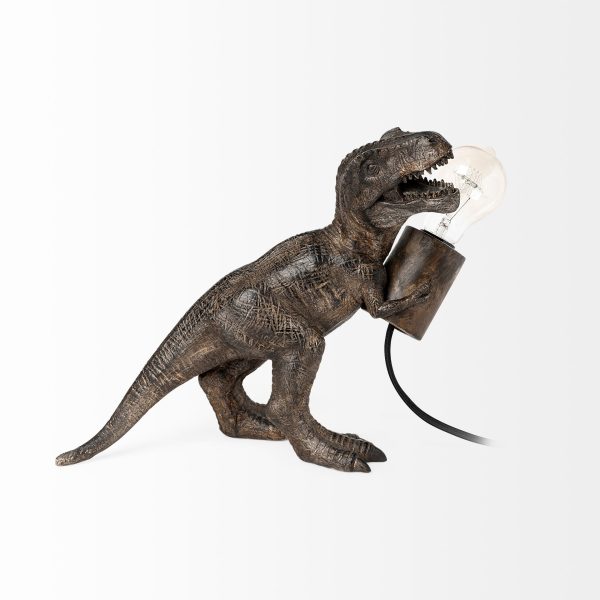 Raptor 10.6H Dark Tone Resin Tyrannosaurus Rex Table Lamp 5