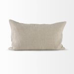 Raquel 13L x 21W Beige and Black Fabric Plaid Decorative Pillow Cover