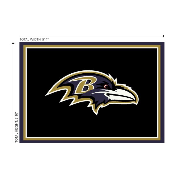 Ravens 4x6 Officially Licensed NFL Premium Spirit Area Rug 1
