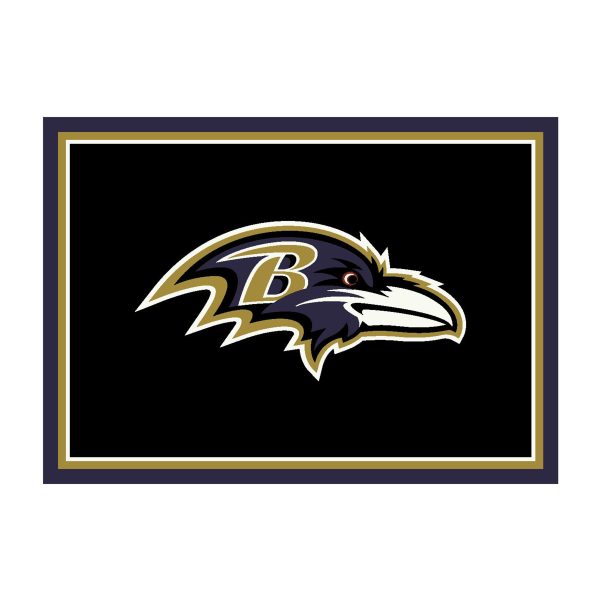 Ravens 4x6 Officially Licensed NFL Premium Spirit Area Rug