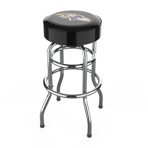Ravens Chrome Bar Stool American Crafted Commercial Grade